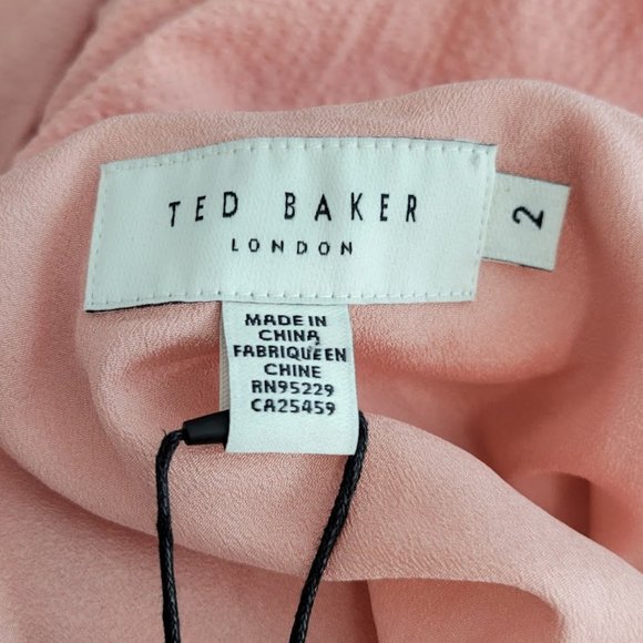 TED BAKER LONDON button through cami dress Sz 2  NEW - Picture 8 of 9